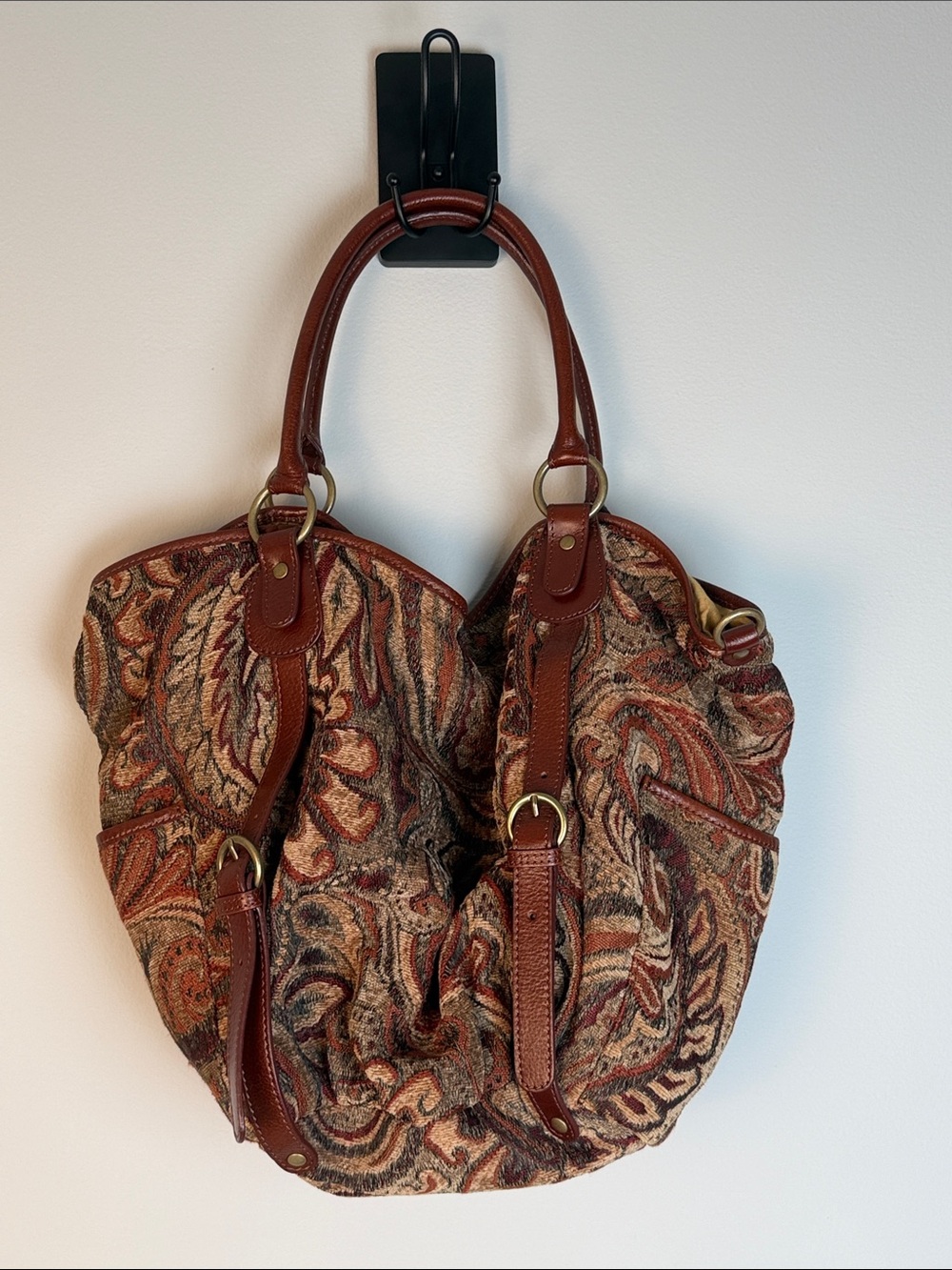 Indie Boho The Territory Ahead Slouchy Hobo Paisley Tapestry Bag